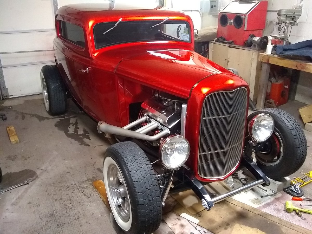 #1932ford #Ford #coupe came in the shop a couple weeks ago for some maintenance, oil change, tune up and new double roller timing chain