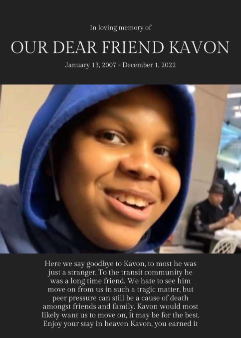 Kavon, may god open the gates of heaven up for you. You didn’t deserve this at at all. I’ll miss you man..