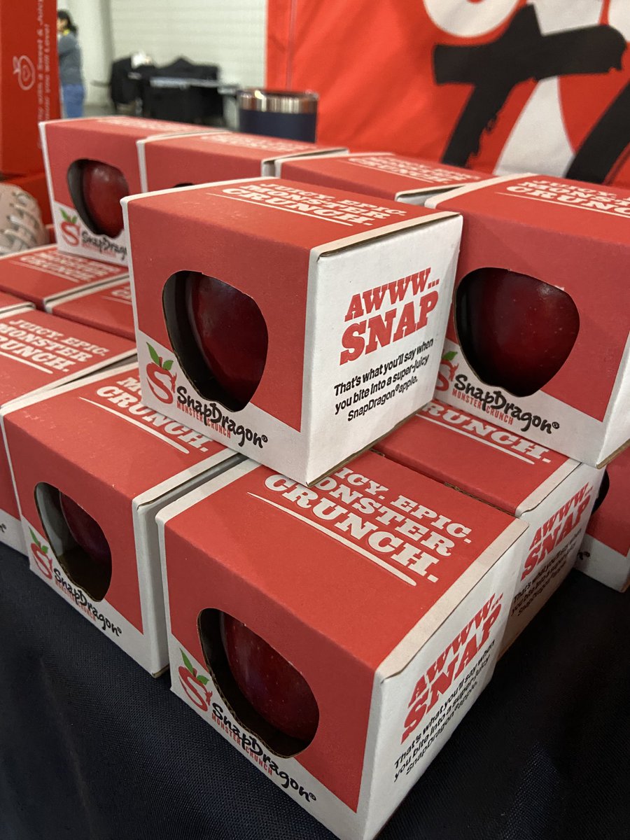 Celebrating New York’s SnapDragon, official apple of the Buffalo Bills at the NY Produce Show.