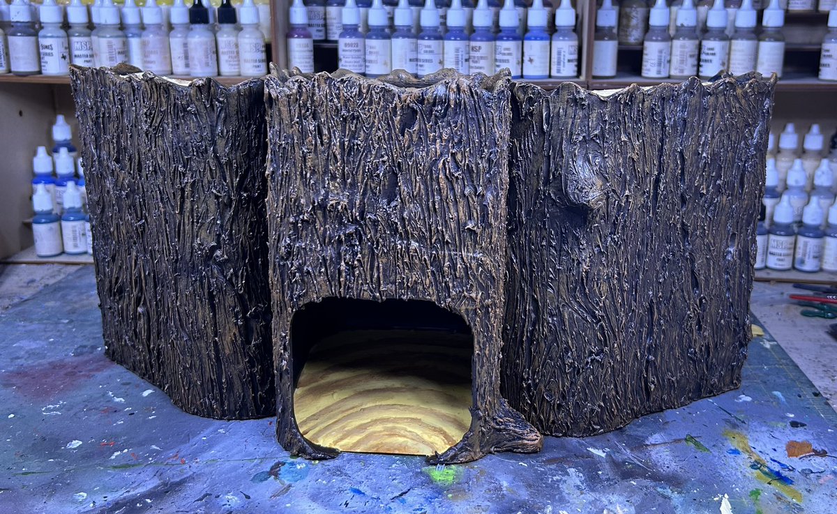 So a month or two ago I had the notion of playing #ttrpg games around a old ancient tree. After hacking my way through learning simple cad and some arts and crafts.. I made my own Tree GM screen.  It’s not perfect, but I think it’s neat and wanted to share it with you.