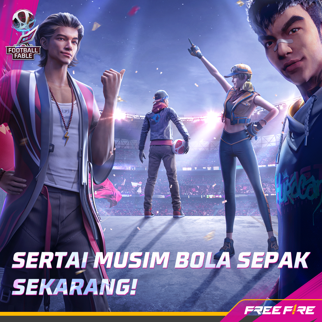FFMYOfficial's tweet photo. Sudah tiba musim bola sepak secara rasminya dalam permainan dengan #FootballFable yang dilancarkan hari ini.

Dapatkan item eksklusif dan nikmati suasana sukan dengan acara baru ini. 

Log masuk sekarang untuk melihat apa yang tersedia untuk anda!

#FreeFire https://t.co/eQSSLhYScn