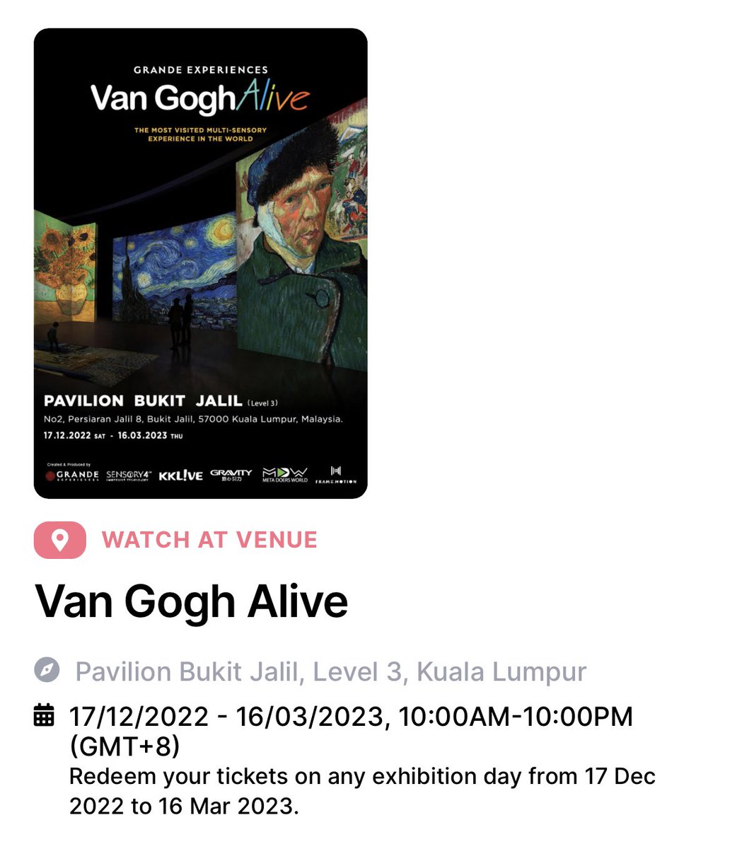 rrazikane's tweet photo. ✅ bought ticket for #VanGophAlive @GrandeExAus @PavilionBJalil @cloudjoi_ https://t.co/4p4HwN4Lj9