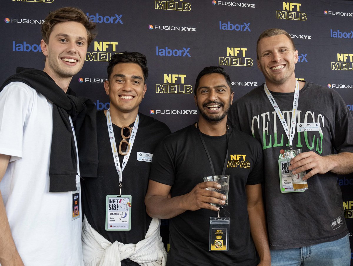 LaborXNews's tweet photo. Can’t believe it’s been a week since @NFTFestAus 😱

Thanks again to @nftmelb &amp; all those involved! 👏

Keen for a HUGE 2023! 🇦🇺 https://t.co/1WbLHCTJel