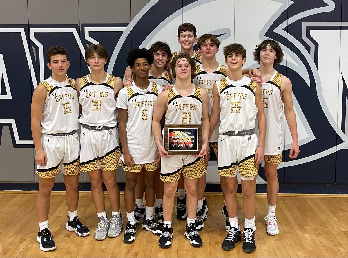 The sophomore basketball team took home the tournament championship at Francis Howell Central this evening. Congratulations to Coach O’Brien and these Griffins!