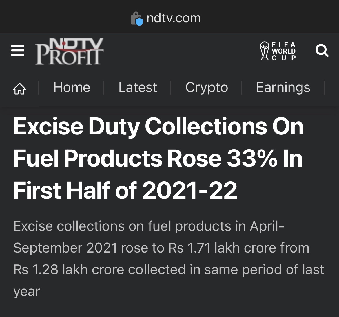 dhanunjayasays's tweet image. That total is less than half year excise collections from just last year. 
#MagicWithNumbers