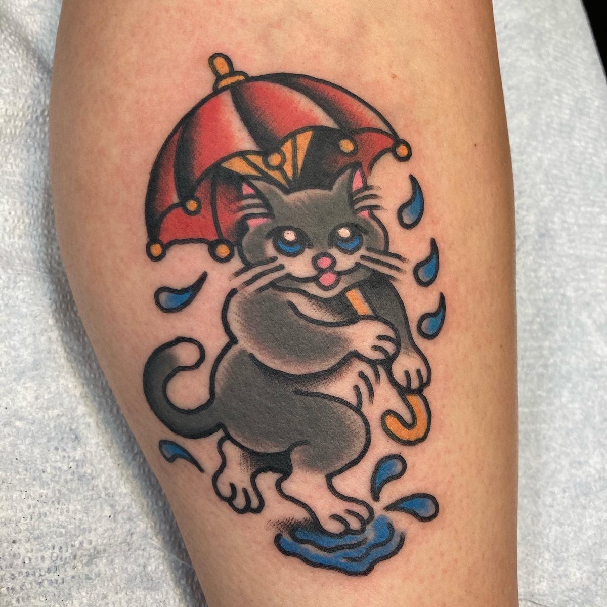 「my cat tattoos are popular lol 」|kbarfingのイラスト