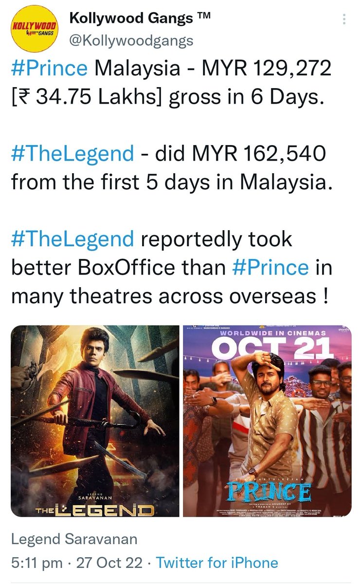 Naani23456's tweet photo. @KavinKfc @KavinKfc
#Legend malaysia BO beat panala
#Lovetoday TN BO va beat panala
#Kantara TN la overatake #Prince
#Yashoda US BO 3 days la mandi
Ipdlaam irunthu iven king of tier2 aahm🤣
Future la micset sriram soothadipaa💯🤡
#PrinceDisaster #Thunivu #ChillaChilla #Varisu https://t.co/j1W9Pctwlh
