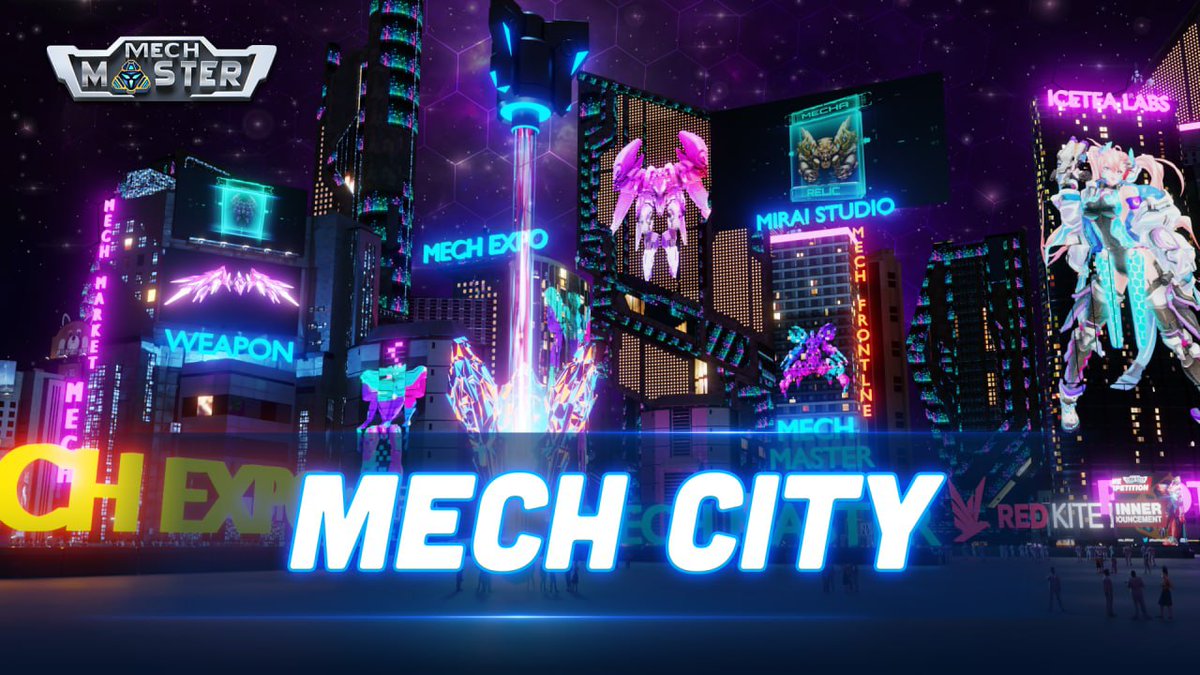 Mech City - A stunning 3D universe!
With many outstanding features:
📌One Mecha, Multiple Games
📌The World beyond your imagination
📌Virtual trading marketplace
📌The Metropolis - Where everything is possible

Let's countdown until the Mainnet, guys!!

$MECH #NFT #GameFi