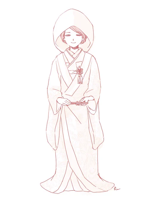 お祝いっぽいというかお祝いされる側な感じの鳳翔さんの絵も描いていたのでお蔵出しカラーインクでアナログ絵描いたみたいな質感の線になったってご満悦だった記憶があるんだけど、これどうやってやったんだろう 忘れちゃった 