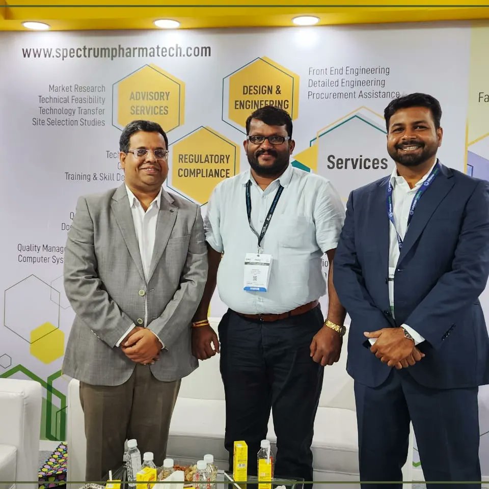 spectrumpharma's tweet photo. Grateful for the overwhelming response we received at the @CPHI_PMEC_India 2022 meet.

#pharma #biopharma #tablets #capsules #vaccines #engineering #turnkey #projects #cleanrooms #gmp #process #sterile #aseptic #turnkeyproject #hvac #projectmanagement #world #pharmaceutical #cphi https://t.co/tJq8u5Q1T1
