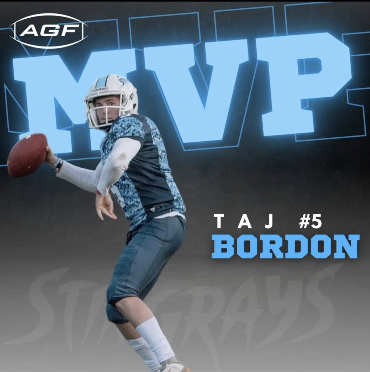 taj_bordon's tweet photo. MVP in the seniors division in my rookie season: 1700 passing yards with 24 TDS and 11 INTS - 400 rushing yards with 6 TDS https://t.co/HGzrywA5Tk