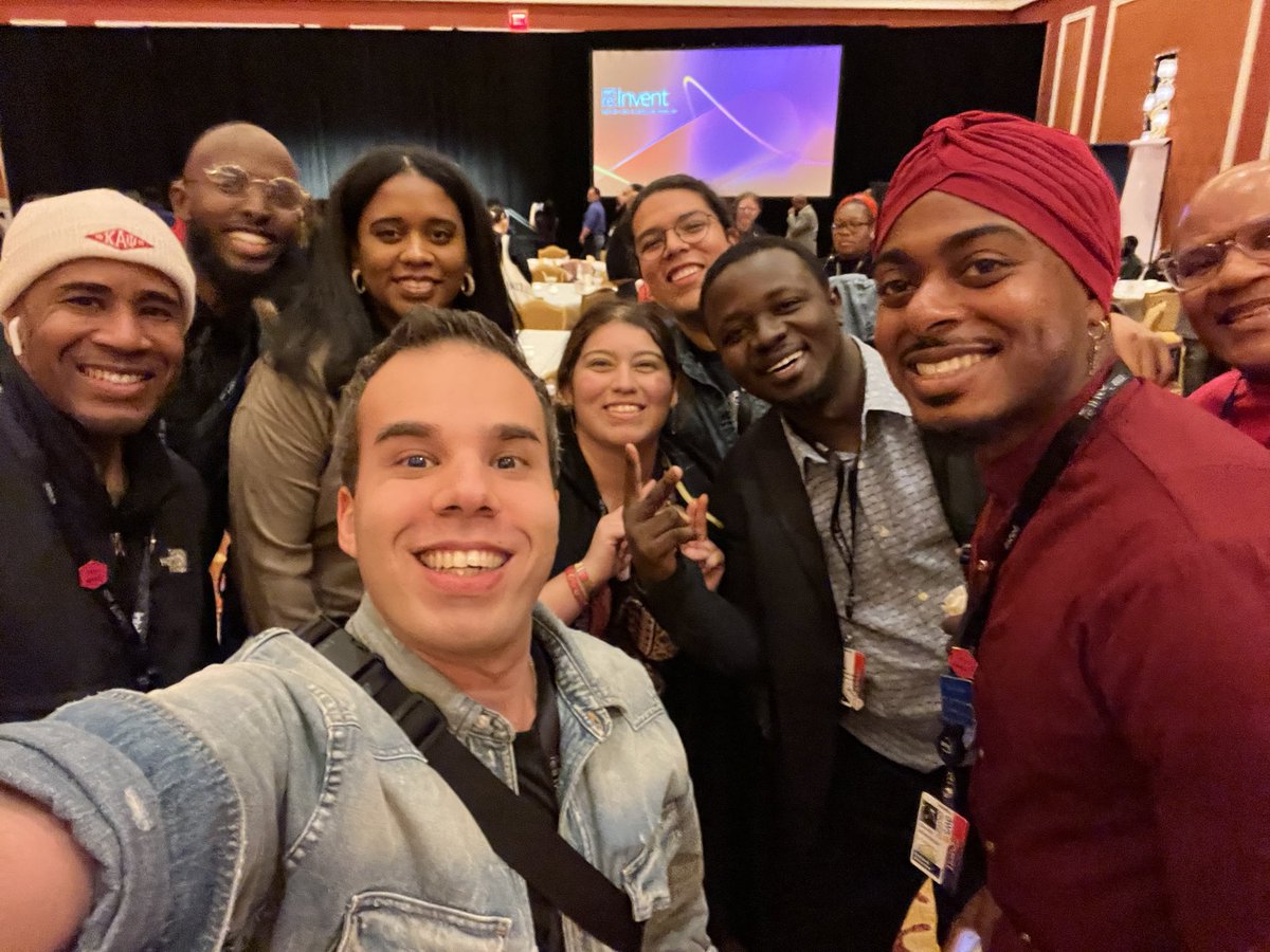 BrianHHough's tweet photo. AWS Mentors and mentees at @awscloud re:Invent! ☁️💻🛠️🙌

@alshlon @EngineeredCurlz @DevchicaJasmin @MrcRjs @DonovanP_EZ @johnnajera94 @Latina_n_Tech @TarunaMangar #aws #awsreinvent #allbuilderswelcome #awscommunity https://t.co/odawfsYWta
