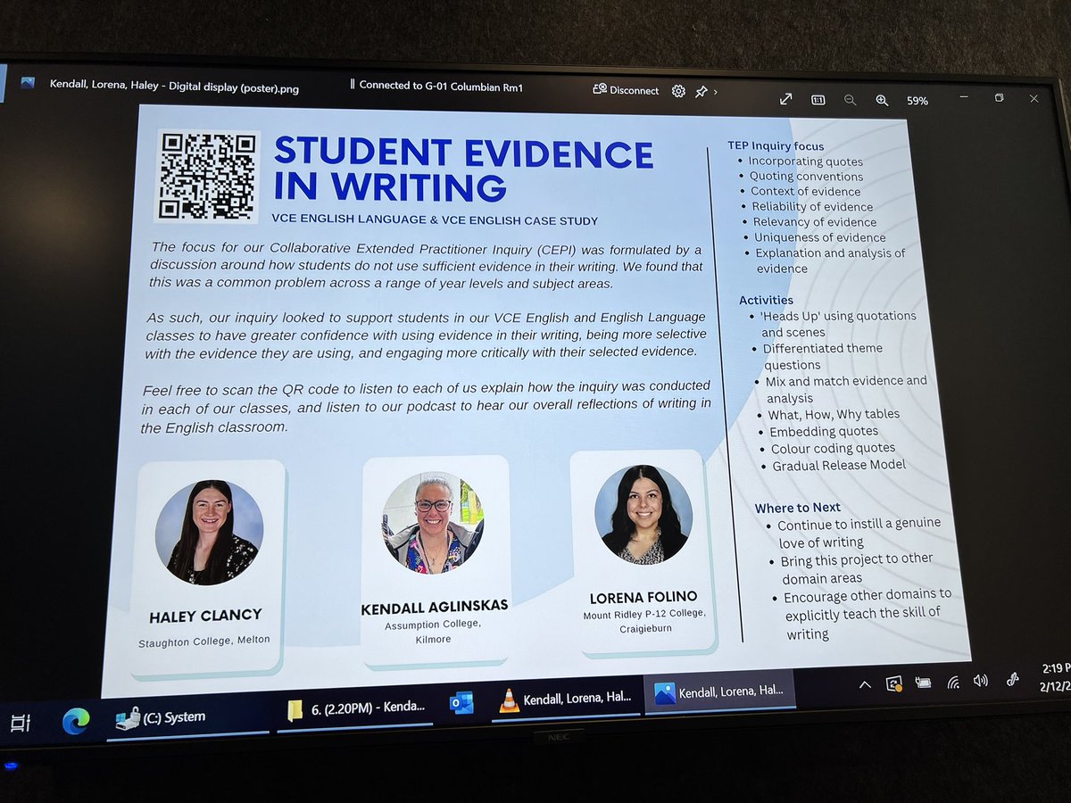 kaglinskas's tweet photo. Very proud of this collaborative project exploring how to elevate the use of student evidence in writing. 🙌
#TEP22 https://t.co/tDrlLrJShB