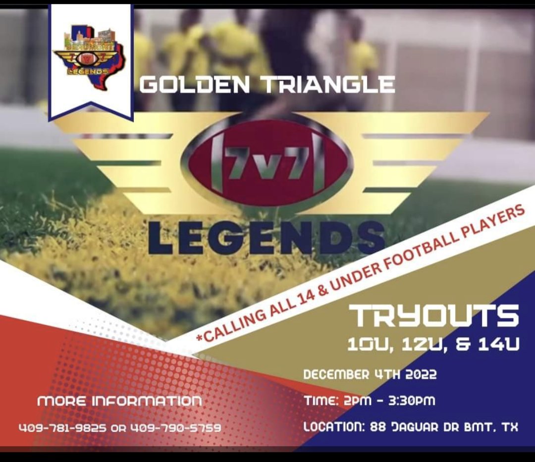 Beaumont Legends 7v7 Football tweet media