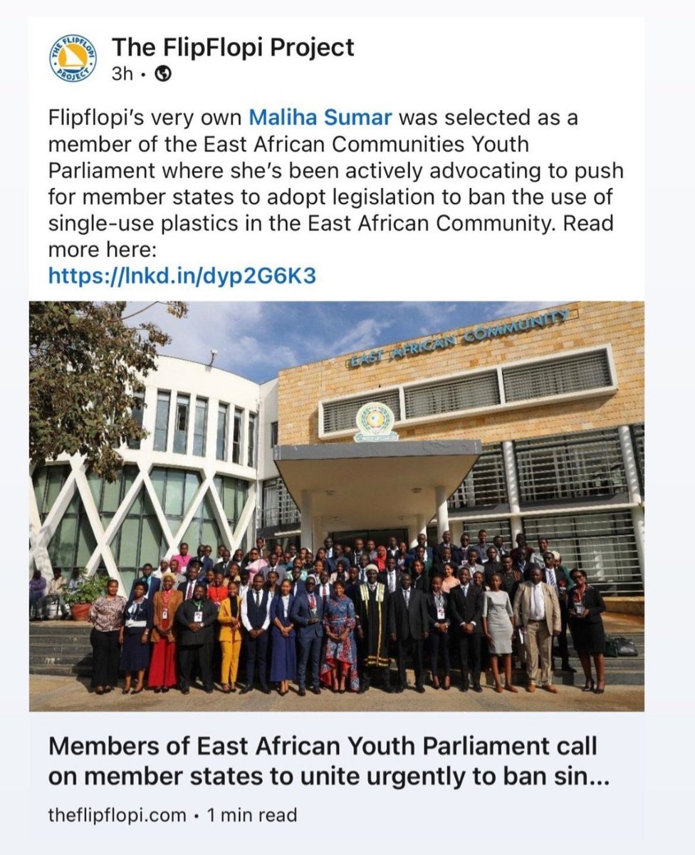 jmkweka's tweet photo. Incredibly proud of you and the work you're doing Maliha! Congratulations for being selected as a member of the East African Communities Youth Parliament! @sumarmaliha https://t.co/ofs1LdDpuv