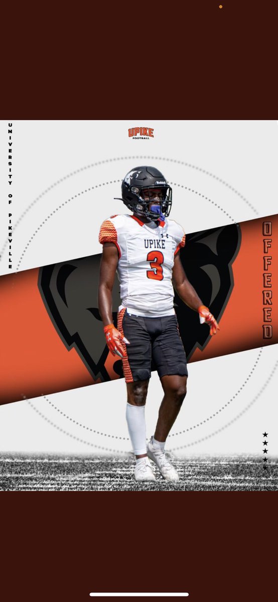 I am blessed to receive an offer from  The University of Pikeville <a href="/UPIKEFOOTBALL/">UPIKE FOOTBALL</a> @CoachDevoUPike  @DHS_Recruiting <a href="/AdcockJere/">Jere Adcock</a> <a href="/Caleb_Finn/">Caleb Finn</a> 🤍🧡