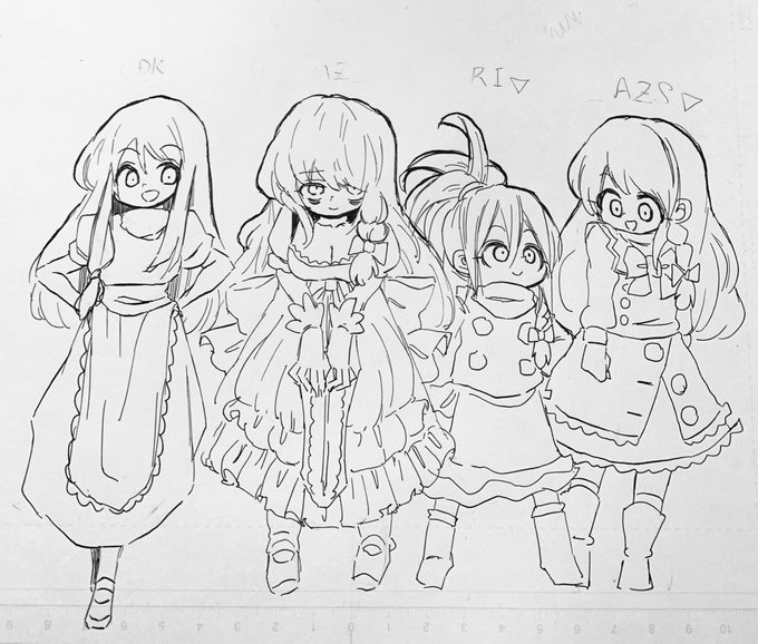 姉妹ペン画
可愛く描けねーぐげげー! 