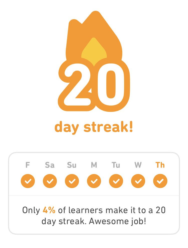 20 continuous days of learning Spanish!🎉