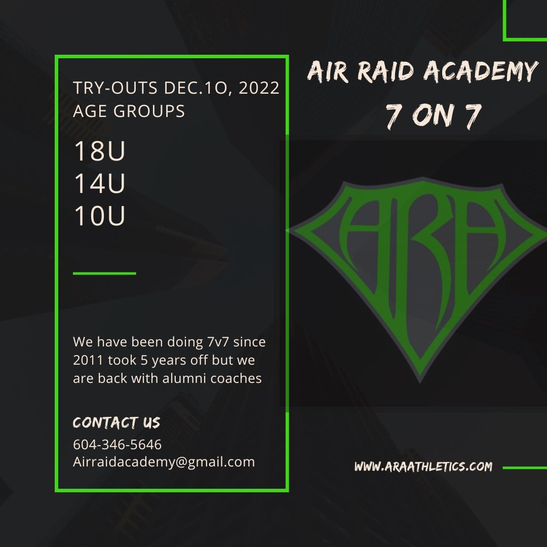 We are bringing 7v7 back to our program!