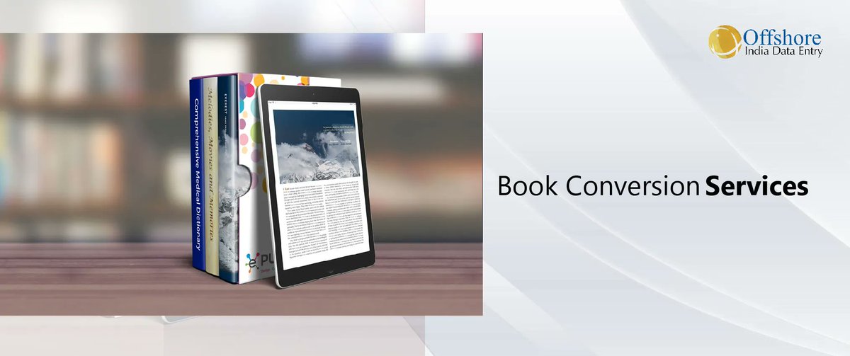 OffshoreBPO's tweet photo. Effortlessly converting your electronic book from one format to another without losing its originality! 
Read more: https://t.co/UD2Bikry9g
Mail us: support@offshoreindiadataentry.com

#bookconversion #dataconversion #eBook #DataSecurity #Business #Marketing #BPM https://t.co/IFMwwtC5Oi