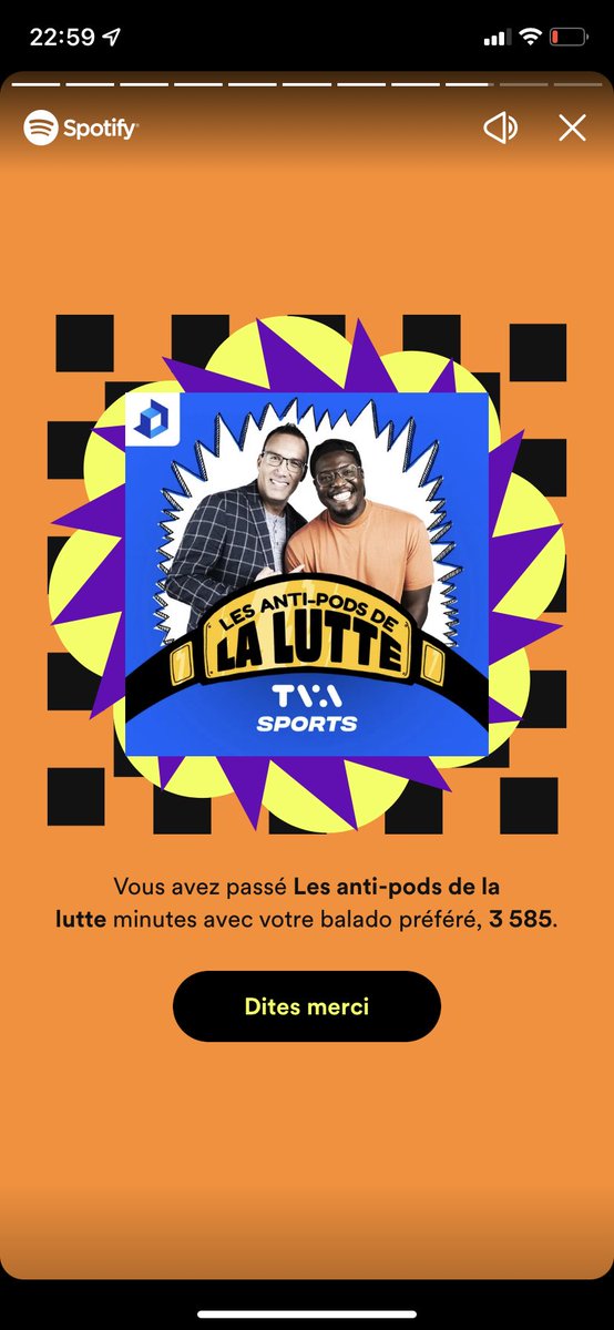 udebedu's tweet photo. Merci Les anti-pods de la lutte, mon balado préféré sur @Spotify cette année. J'ai aimé chacune de ses 3 585 minutes. #SpotifyWrapped @kevinraphael21 @PatLaprade https://t.co/jyhuvxePMF