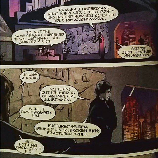 realmallard1's tweet photo. This is what I love about them together. Some of the best banter around.  #TBT  #LukeSkywalker #MaraJade #StarWars #UnionComic #JediTeam #ForceBond #PowerCouple #Legends 🤣🤣💞🦆 https://t.co/Cir3jBlzUG
