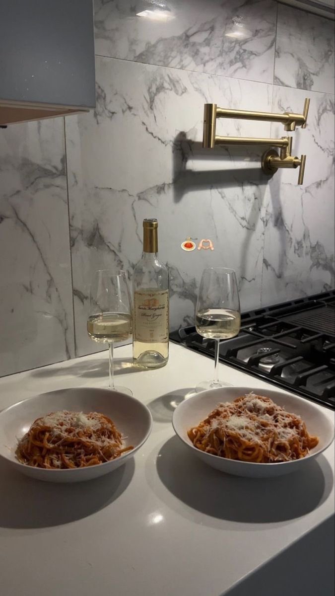 pasta with some wine <3