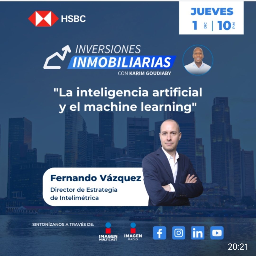 ¡Vamos #AlAire con #InversionesInmobiliarias con <a href="/Kgoudiaby/">Khadidiatou Goudiaby</a> por <a href="/Imagen_Mx/">Imagen Radio</a>! <a href="/softecmex/">softecmex</a> <a href="/Intelimetrica/">Intelimétrica</a> lnkd.in/gZ93nszQ