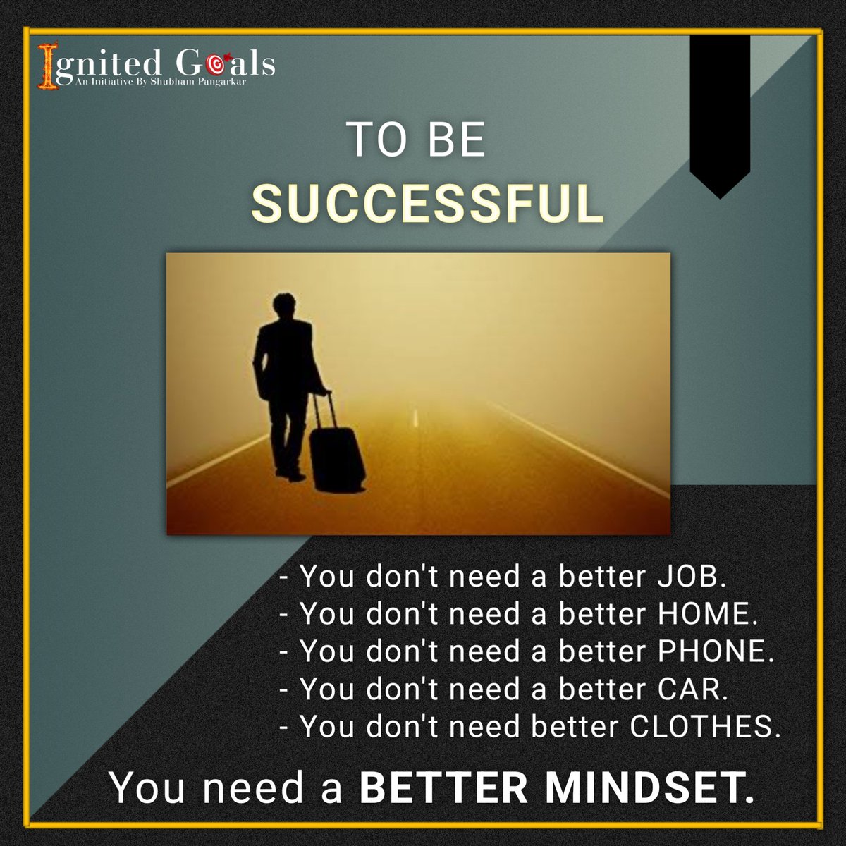 IgnitedGoals's tweet image. Better Mindset 

Having a positive mindset means making positive #thinking a habit, continually searching for the silver lining and making the best out of any situation you find yourself in.

#bettermindset #mindset #fridaymorning #motivation #entrepreneur #ignitedgoals