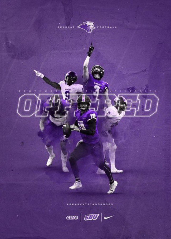 Blessed to receive my 2nd offer from Southwest Baptist University!!! 💙💙
<a href="/CoachNiccum66/">Coach Niccum</a> @joekostiha <a href="/A_Sims_Roos/">Aubrey Sims</a>