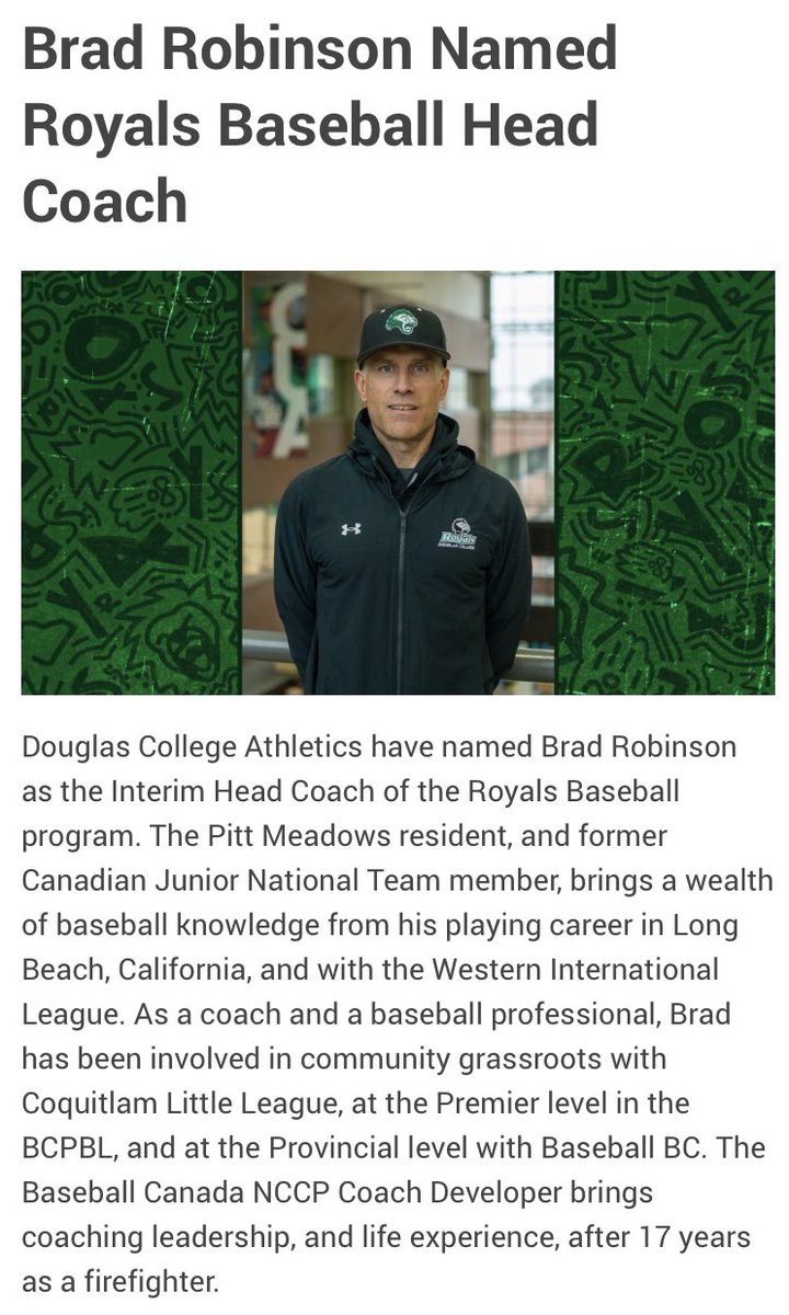 Extremely Grateful for this opportunity to impact these players and help set them up for long term success on and off the field. <a href="/DCRoyalBaseball/">Douglas College Baseball</a> <a href="/RoyalsAthletics/">Douglas College Royals</a> #fearthepride