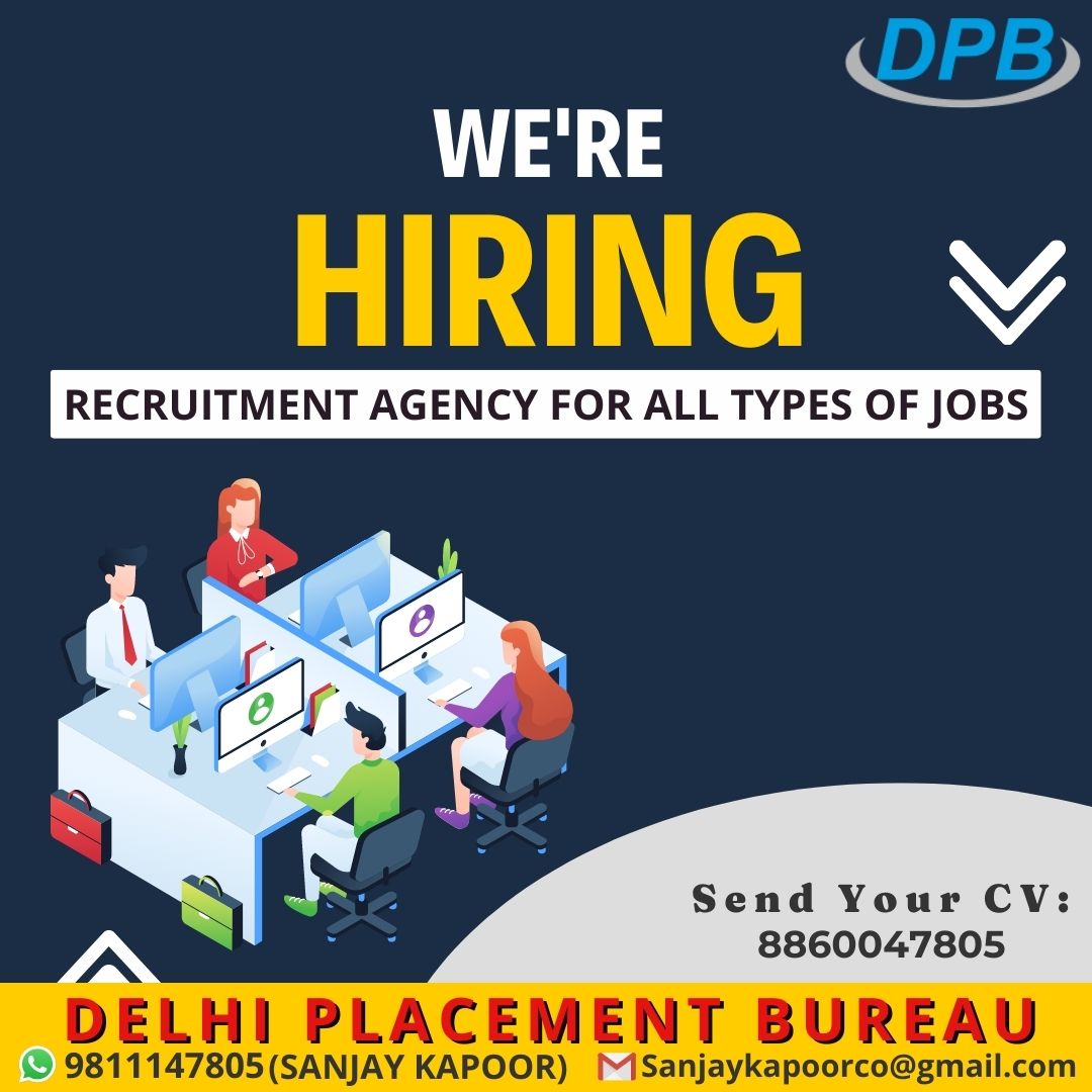 DelhiDpb's tweet image. Recruitment agency for all types of Jobs.
Delhi Placement Bureau is the best Placement Consultants in DELHI NCR.
Provide your resume and we will get you your Dream Job!!
#DelhiPlacementBureau #DPB #DTPOPERATOR #jobsearch #jobfair #staffing #jobvacancy