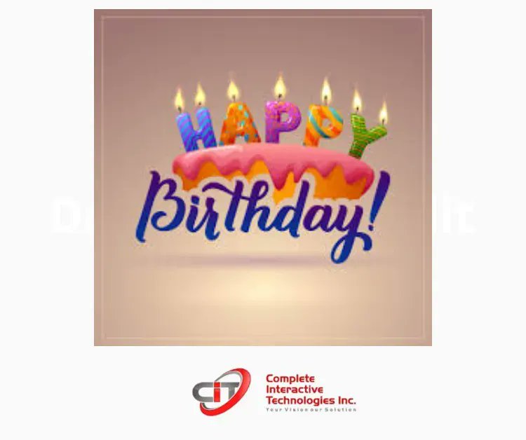 CIT4U's tweet photo. December is finally upon us. We would like to take this time and give one more Birthday shoutout to our Awesome employees celebrating birthdays this month. Kyle DeMaria 2nd, Chuck Villeneuve 2nd, and Steve Justice 7th. Have a happy birthday gentelmen and enjoy your days! https://t.co/imo8VLeAwr