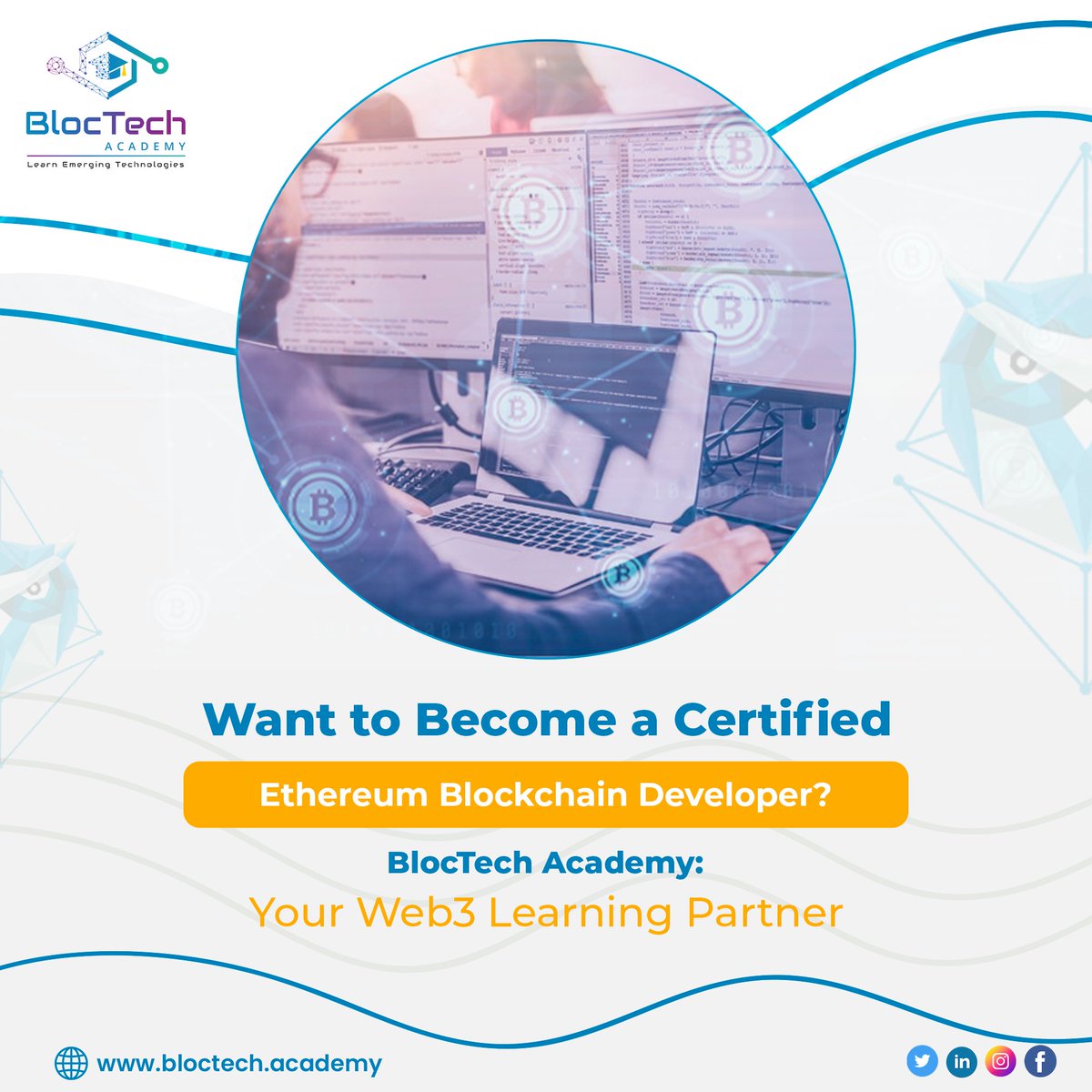 bloctechacademy's tweet image. Are You the Aspirant to Be the Coder and Design the Smart Contracts for a Promising Future❓

👉 Contact Us For More Details.
#Web3  #blockchain #ETH #Training