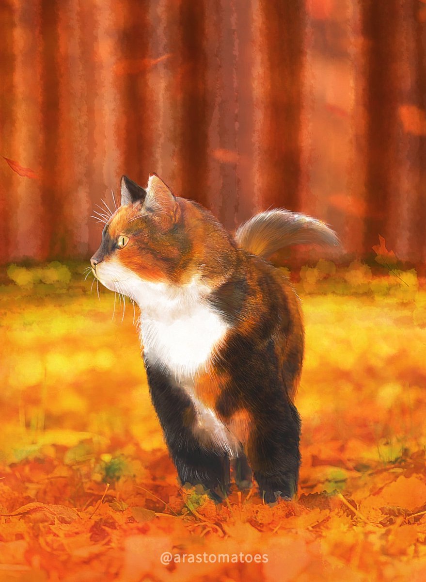 arastomatoes's tweet photo. Autumn colors will always be my favorite. Been practicing watercolor brushes and I wanted to share the progress.

This painting is based on @alicetortie post on instagram. Hope you like it! https://t.co/sWn8Ib6SDy