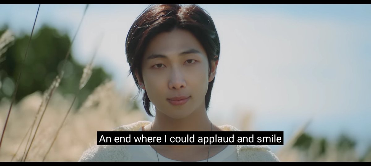 wangteaco's tweet photo. "i yearned for a beautiful fall, even before the start i imagined and end where i could applaud and smile. That's what i wished for." ㅡ 221202, Kim Namjoon Wild flower lyrics https://t.co/QBQysTt0Dw