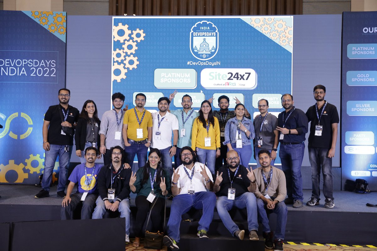The one where all of us smiled - team InfraCloud at @DevOpsDaysIN 

2 months of preparations, self formed teams where everyone pitched in to make #DevOpsDaysIN a massive success. 

From on-booth games to social media &amp; <a href="/nineopsio/">NineOps</a>, thankful to each InfraNaut for their contribution
