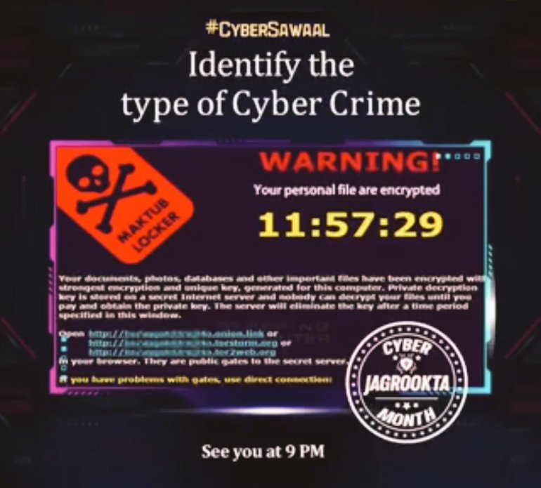 #CyberSawaal 1: 
Identify the type of Cyber Crime?
See you at 9 pm with the correct answer.
@HansrajGurjarR @LaxmanTonk @jpk_11 @PoliceRajasthan @ThreeId75575884 @Cop_Mahaveer @skb_20 @Ravindra_ptc @ajadsinghchoud6 @IgpAjmer @rakeshG38360737 @SomrajG78580218 @Avi_857 
#CYBERSALE