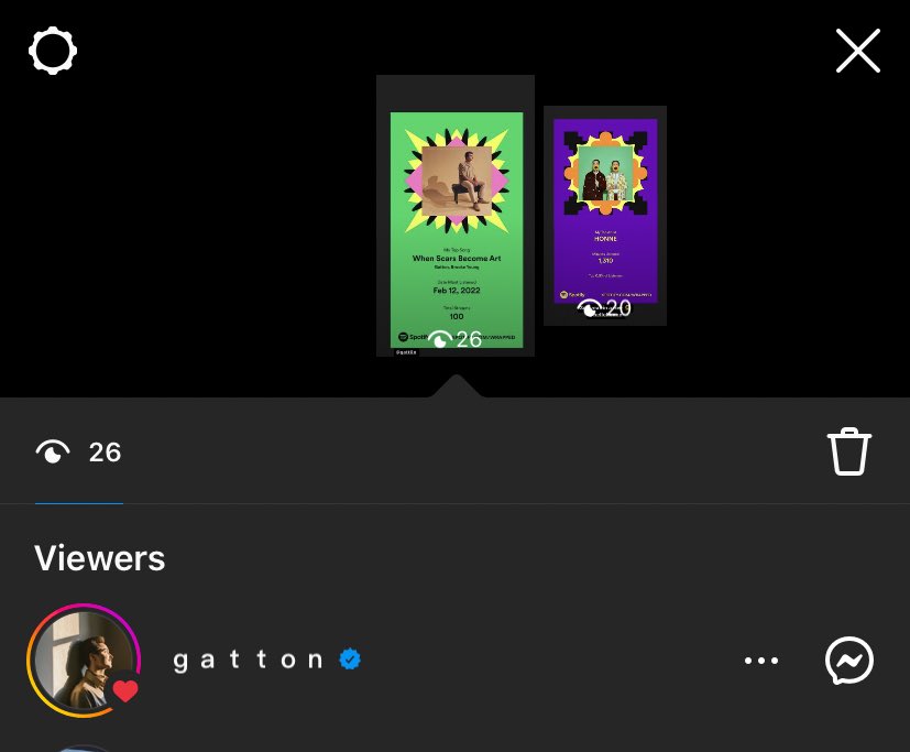 megbenigno's tweet photo. Gatton replied to my friggin ig story about my #SpotifyWrapped 🥹 https://t.co/Pwuw41KX4z