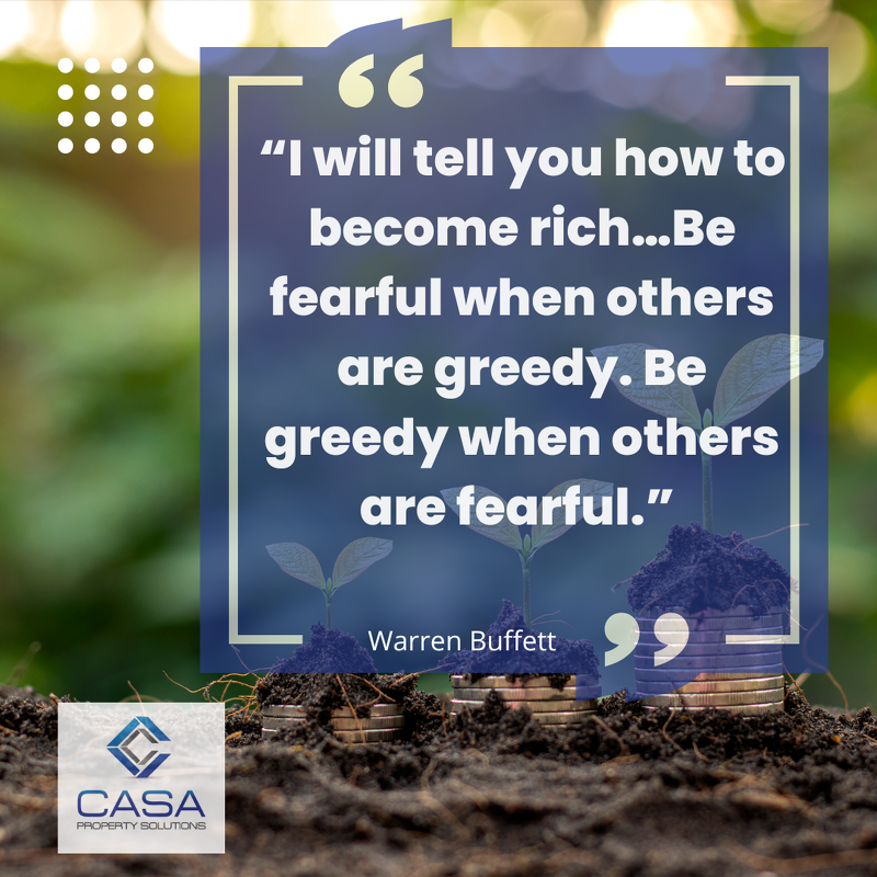 CasaProperties's tweet photo. “I will tell you how to become rich…Be fearful when others are greedy. Be greedy when others are fearful.” Warren Buffet
#quoteoftheweek #warrenbuffet #investment #developmentquote
https://t.co/bMc6Zp7REd https://t.co/NVpkuIAEMN