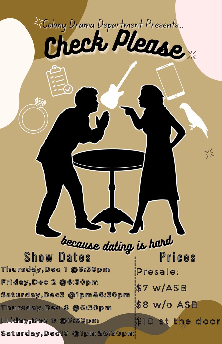 Colony_Theater's tweet photo. The first performance of Check Please was fantastic. Super proud of the cast (cast 1).  Cast 2 has their debut tomorrow.  Don't miss a great show. https://t.co/3SCT2lBPdW