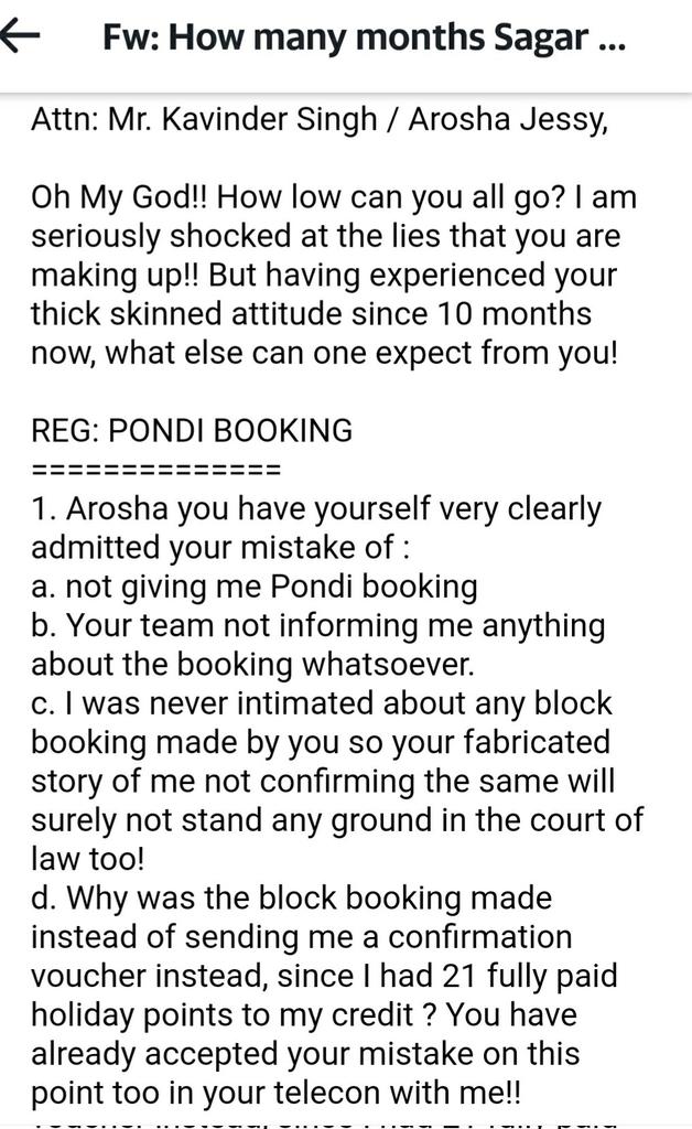 godschildom's tweet photo. Despite having Full 21 days paid holidays to my credit n u hvg rooms in puducherry why did u not cfm the booking? Why r u hiding like rats, you scounderls?@clubmahindra https://t.co/mmkUNE9LTv