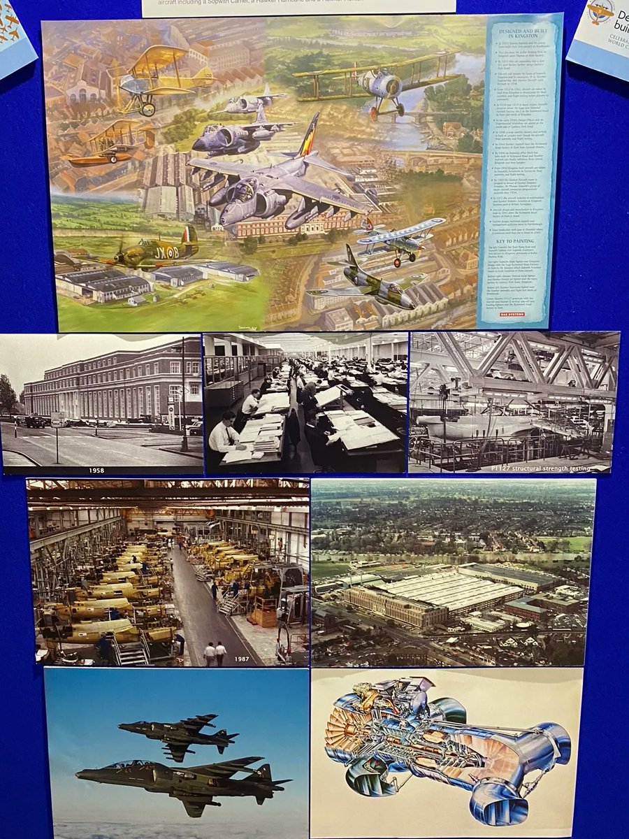 RBKheritage's tweet photo. #EYAThrowback Did you know many aircraft were designed and built in Kingston? Kingston History Centre currently has a display in our foyer about the Harrier Jump Jet courtesy of @kingstonav @kinglibheritage @RBKingston https://t.co/OsJld1Rlj7