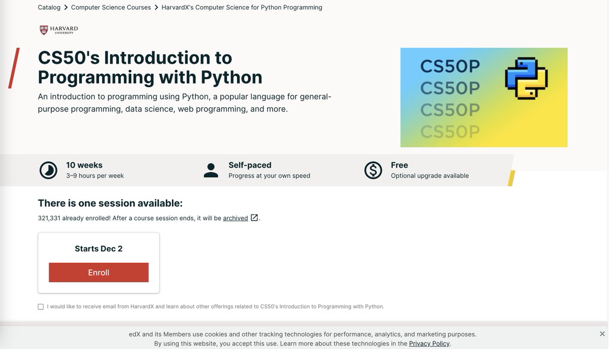 Harvard University is offering free online courses. Learn Computer ...
