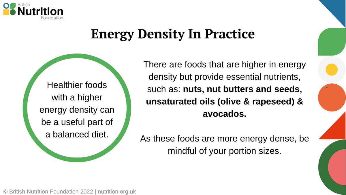 British Nutrition Foundation on Twitter "Energy Density In Practice