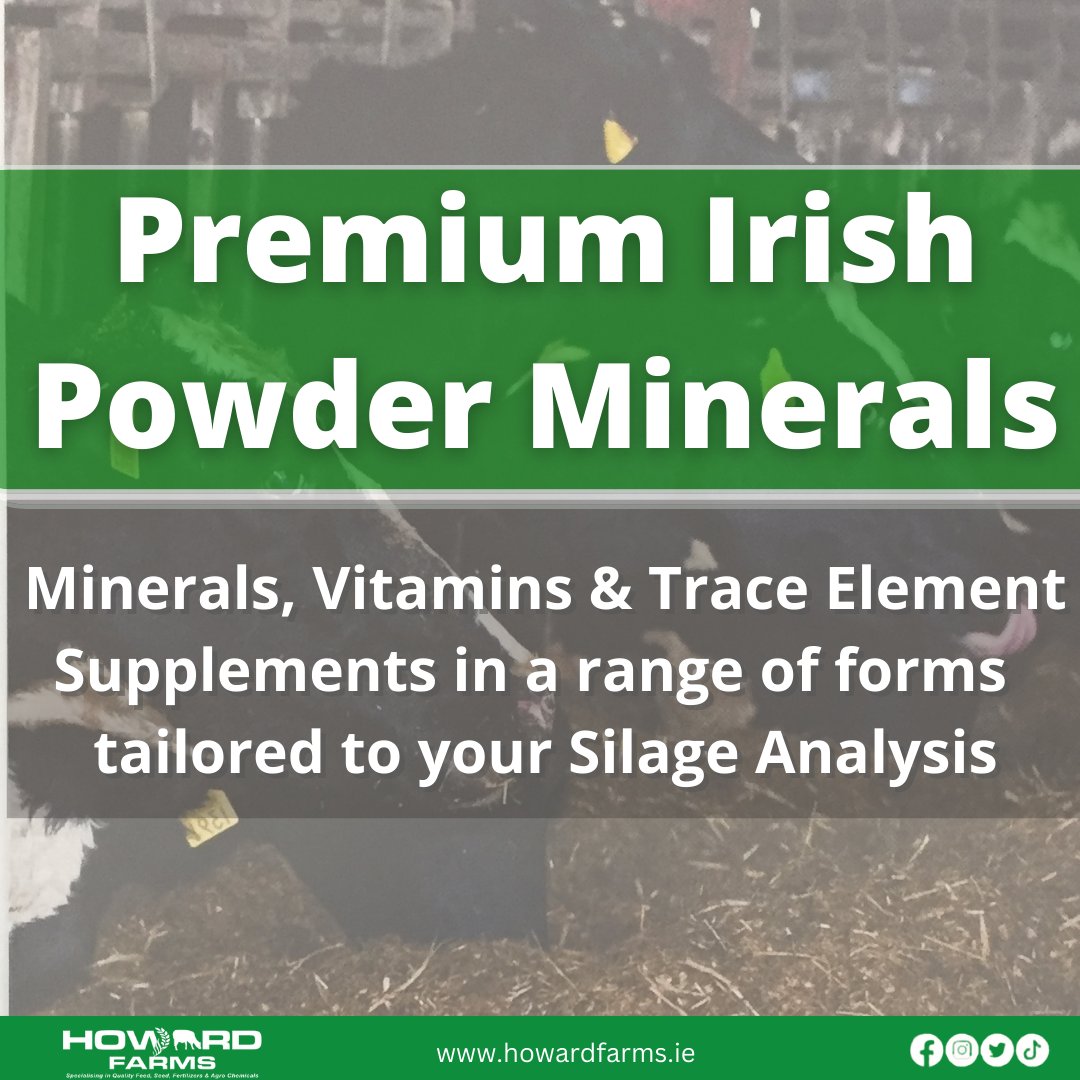 Howard Farms can provide Silage Analysis, so that you can get Premium Powder Minerals made to specification for your cows needs
Our minerals are designed to be highly palatable and made in forms that are readily available to the cow for maximum utilisation
Call today on 022-26184