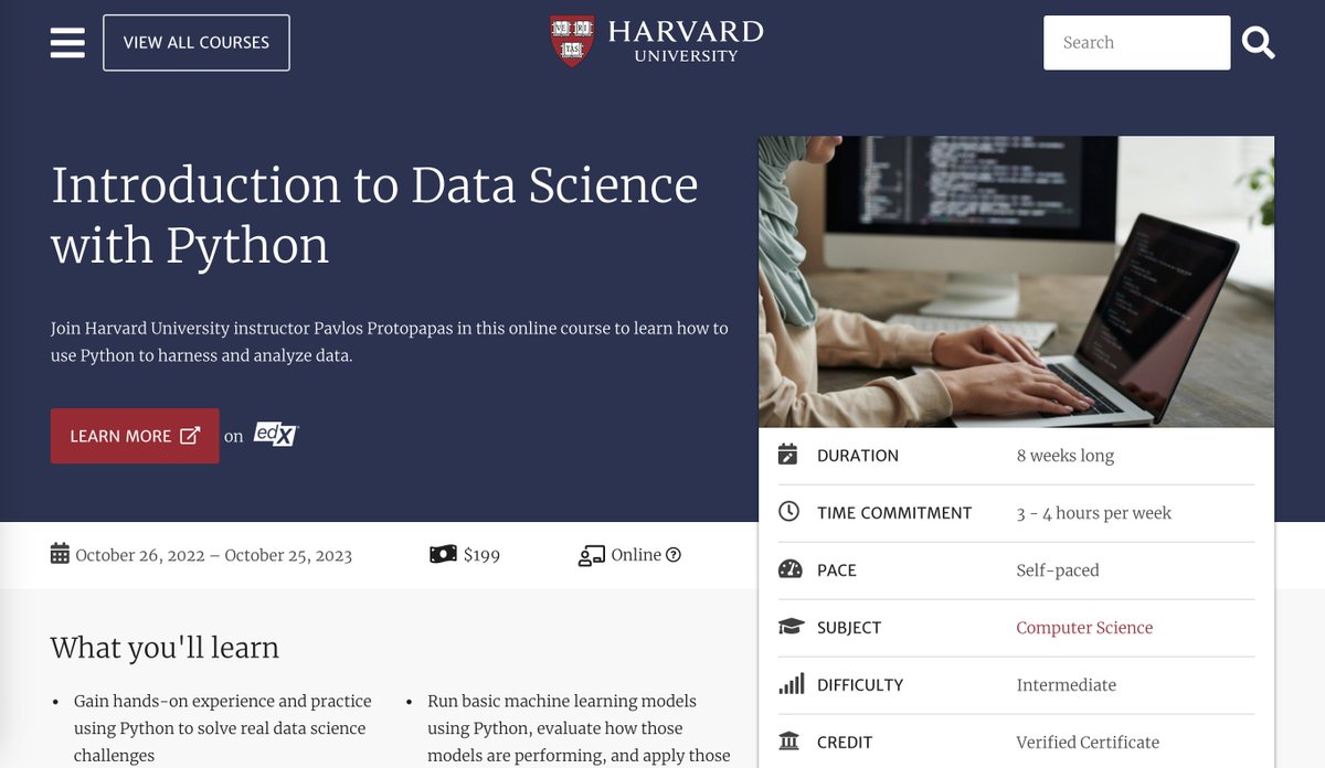 Harvard University is offering free online courses. Learn Computer ...