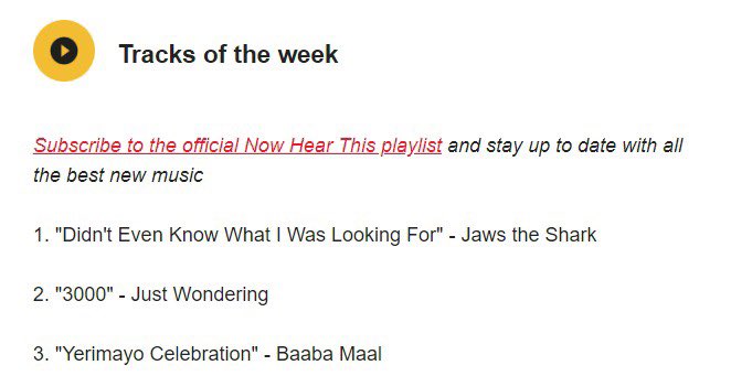 Super Cat PR (@supercatpr) on Twitter photo Great to see <a href="/Jawsthesharkkk/">Jaws The Shark</a> and <a href="/JustwonderingJW/">the real just wondering</a> as <a href="/IndyArts/">Independent Arts</a> top two tracks of the week in their Now Hear This column🏅
Big love to <a href="/Roisin_OConnor/">Roisin O'Connor</a> for the selection Great to see <a href="/Jawsthesharkkk/">Jaws The Shark</a> and <a href="/JustwonderingJW/">the real just wondering</a> as <a href="/IndyArts/">Independent Arts</a> top two tracks of the week in their Now Hear This column🏅
Big love to <a href="/Roisin_OConnor/">Roisin O'Connor</a> for the selection