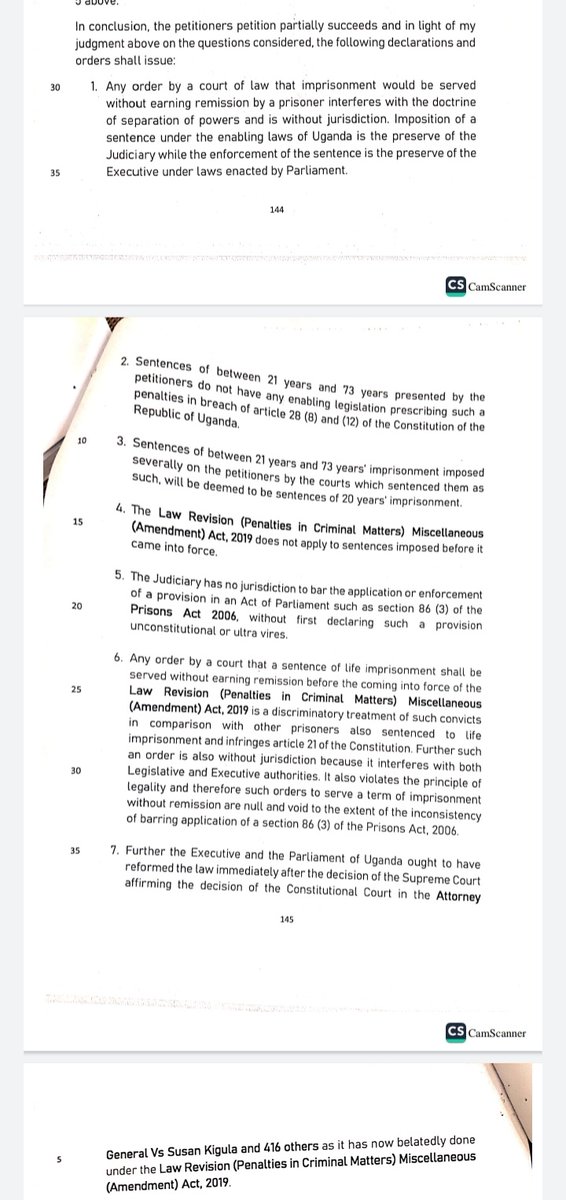 Very emotional today, with tears rolling down my cheeks. We have just won a Constitutional case for 569 inmates currently serving long-term sentences of between 21 and 73 years at Luzira Prison, Uganda.

The lead Petitioner is 90 years old and has been in jail for over 20 years.