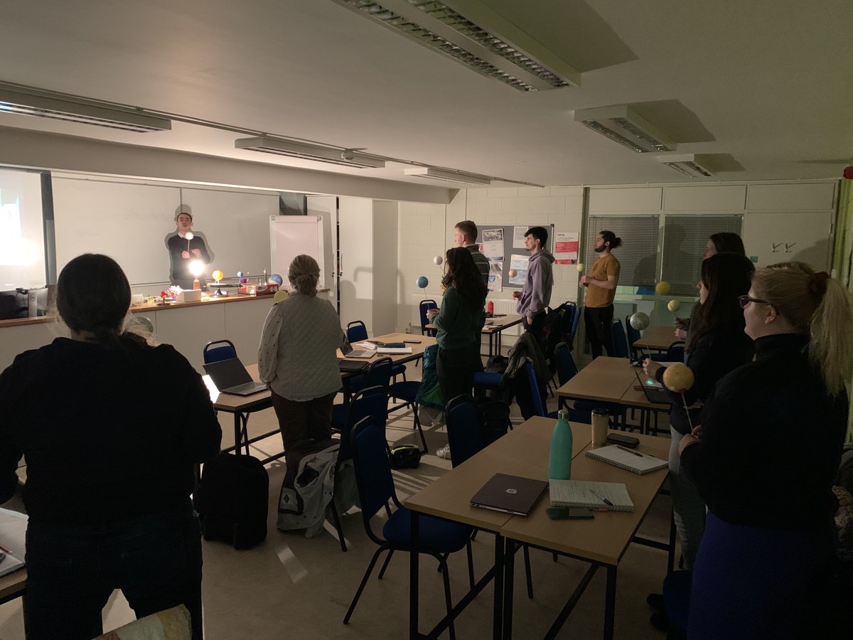Delighted to welcome <a href="/jtgalway/">John Toner</a>  to another stellar🌟Space night with science teachers in the School of Education <a href="/uniofgalway/">Ollscoil na Gaillimhe | University of Galway</a> <a href="/IrishSciTeach/">ISTA</a> 
From Comparative Orbits, to Astronomy Misconceptions, to the Application of Space Science on Earth. Great discussions! Out of this world🙌